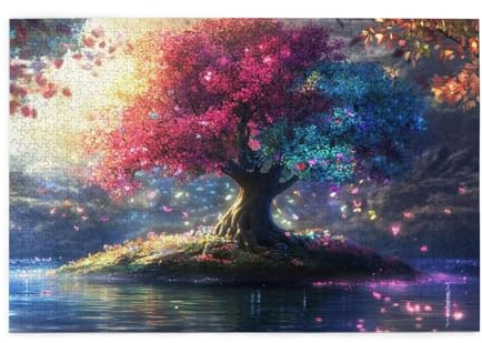 Puzzle Albero della vita 2000 Pezzi Sogno Adulti, Puzzle di Legno da Principiante, Giochi Divertenti di Intrattenimento in Famiglia, DIY Creativi Hobby Adulti Donna Decorazione Casa Regalo 1T-1751