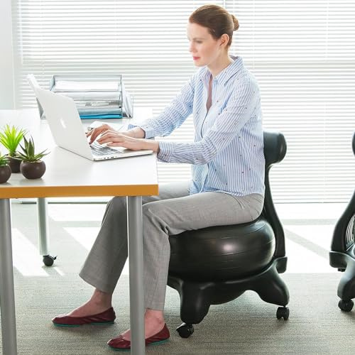 Sedia da ufficio con palla anti-scoppio, sedia ergonomica per alleviare il dolore alla schiena, per stare seduti/equilibrio