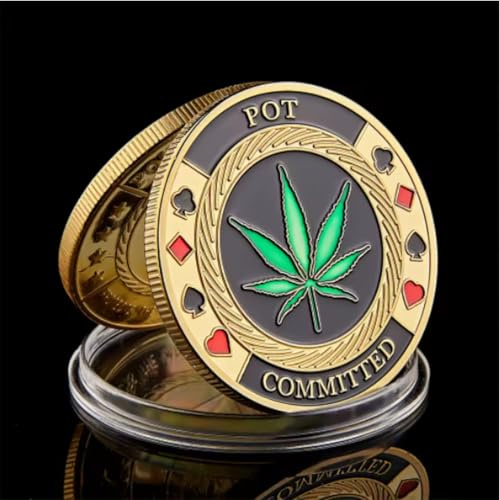 REZAJDUIE Moneda Conmemorativa Metal Poker Chip Casino Desafío Moneda chapada en Oro Colección de Monedas de Recuerdo Regalo de colección