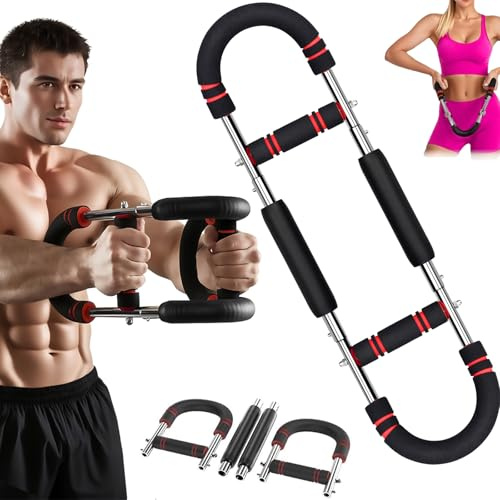 ISIVOUS Power Twister Armtrainer - Verstellbarer Brusttrainer 30-50KG für Zuhause | Oberkörper Trainingsgerät für Bizeps, Trizeps & Unterarm | Robuste Stahlfeder Fitnessgerät für Männer & Frauen