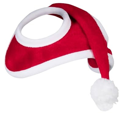 Weciau Weihnachtsmütze Pferd, Pferde Weihnachtsmütze, Weihnachtsmütze Reithelm, Weihnachten Pferd Zubehör, weihnachtsmützE für Pferde, Outfit für Weihnachten, 35cm x 43cm