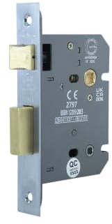 Architectural Bathroom Lock – CE Certified Mortice Lock for Internal Doors Featuring Durable Steel Case Smooth Latch Action and Precision Fit for Professional Installations (Chrome Plated, 76mm)