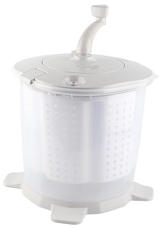 HELEVIA Tragbare Mini-Waschmaschine mit Manuellem Betrieb, Wäschewaschmaschine für Unterwäsche, Drehzahl 1200 U/min, für den Schlafsaal zu Hause, Grau