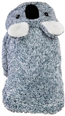 WEKADRIN Hundekleidung für Welpen Mantel für Haustiere aus Blauem Samt mit Koala Form Niedliches Winterkostüm für Spaziergänge und Besondere Anlässe