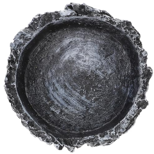 DIYEAH Bol Eau Reptiles Résine pour Alimentation et Boisson Bassin Stable et Décoratif pour Terrariums et Enclos Tortue Surface Lisse Facile à Nettoyer Adapté pour Reptiles Serpents et