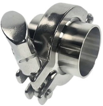 Morsetto con cappuccio terminale saldato, Set di morsetti a tre vie in acciaio inox 304, guarnizione in PTFE o silicone, 19-159 mm, 3 pezzi(89MM)