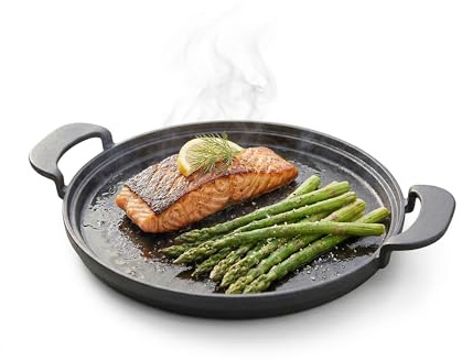 Amig - Poêle en Fonte - Ø31 cm - Répartition Uniforme de la Chaleur et Haute Résistance - Pour Barbecues au Charbon ou au Gaz - Mod. AM39