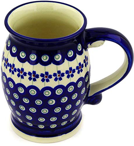 Original Bunzlauer Ceramic Beer Stein V = 0,65 L in the decor 166 a