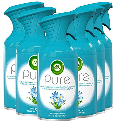 Air Wick Premium-Duftspray PURE Frühlingsfrische (6 x 250ml)