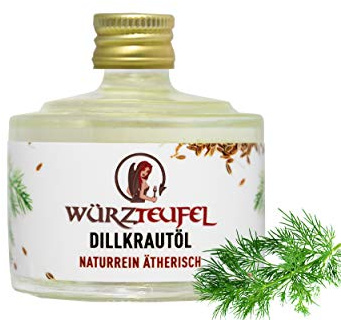 Dill - Öl, reines Dillkraut - Öl, Dillkrautölöl naturrein, ätherisch. Glasflasche 40 ml.