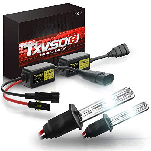 ZH-VBC H1 12V 55W Xenon Lampen, Xenon HID Conversion Kit Scheinwerfer, Hell Weiß Xenon Look Ersatz Scheinwerfer Halogen Auto Lampe, 6000K/8000K/10000K/12000K,8000K