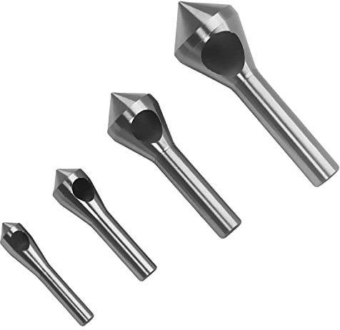 Utoolmart - Set di 4 Punteruoli da Trapano ad Alta Velocità, in Acciaio, Metallo, Legno, Plastica