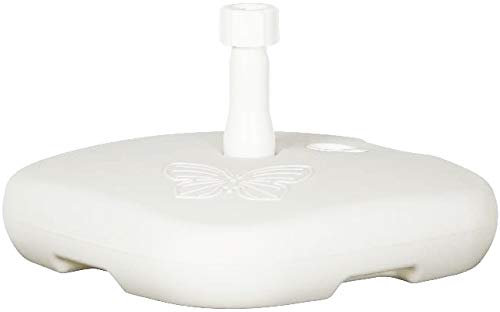 Tomaino - Base per Ombrellone in Plastica, Supporto Ombrellone Riempimento Ad Acqua o Sabbia per Giardino, Esterno, Mare, Campeggio 44x44x12 cm
