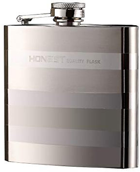 6 OZ Flasque en INOX, avec Entonnoir Et Boîte Cadeaux, pour Alcool, Boisson, Cadeau pour Homme, Cadeau Parfait,A