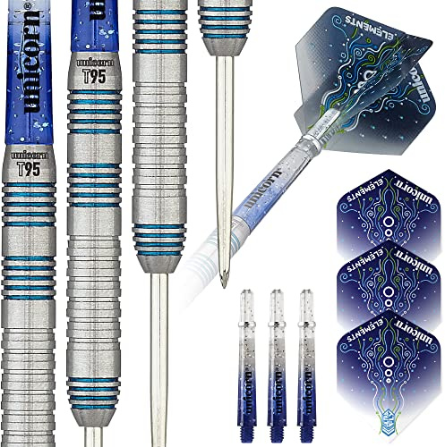 Unicorn Steel Tip Darts Set | Core XL T90 & T95 Series | 90% & 95% Tungsten Barrels with Colour Accents | 20g, 21g, 22g, 23g, 24g or 25g