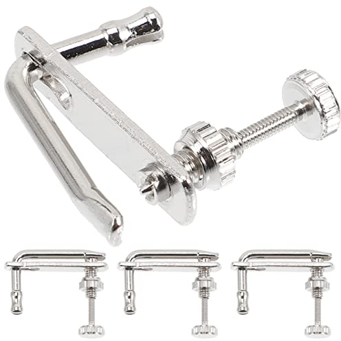 Feinstimmer für Geigensaiten 4 Stück aus Legierung für Violine | Einfache Montage, Präzise Stimmung, Glatte Kanten, Silberfarben, Passend für 4/4 und 3/4, Zubehör für Anfänger