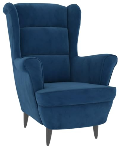vidaXL Sessel Blau Samt