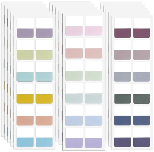 Potanro Sticky Tabs 720pcs Color Tabs for Notebooks 1 Inch Book Tabs Writable Annotation Tabs Repositionable Page Tabs Flags Page Markers Labels for Notebooks, Filing, Classification (Medium)