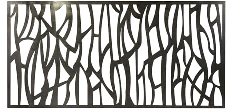Chapa Perforada Decorativa de Hierro | Panel Metálico Hierro en Crudo | 2000x1000 mm | Ideal para Decoración de exteriores | Vallas, Celosías, Paredes, Balcones, Jardines | Mod. 31
