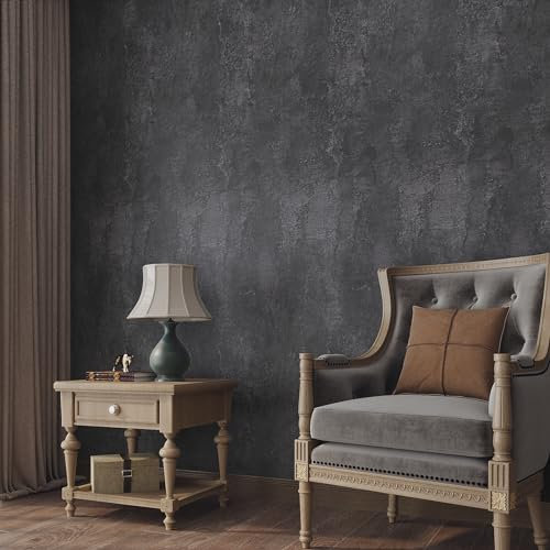 VaryPaper Carta da Parati Adesiva Muro Effetto Cemento Grigio 40cmx200cm Pellicola Adesiva Grigio Opaco Pellicola per Mobili Adesiva Carta da Parati Camera Letto Soggiorno Piano Cucina Top Scaffali