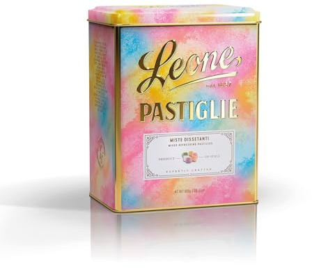 Leone seit 1857 - Dose mit gemischten erfrischenden Pastillen Leone - Leone Bonbondose - glutenfreie Bonbons - Dose mit 800g
