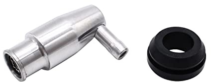 1 Set SHLPDFM Polished Aluminum Mini 3/4 Valve Cover PCV Breather and Grommet Compatible with 1.25 ID Holes SBC Chevy Ford Mopar