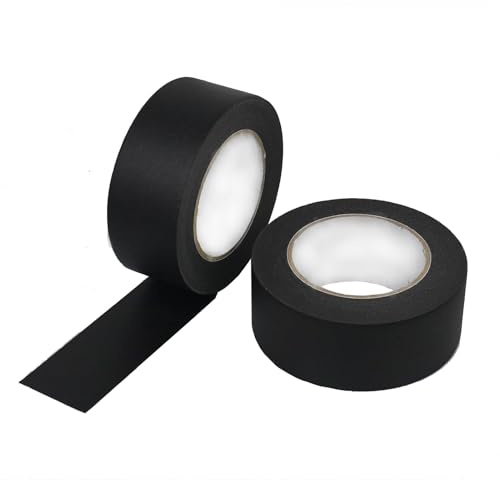 ZALUJMUS Multi-Surface Premium Masking Tape, Dekor Maler Tape für Indoor Artists, 30 m x 5 cm, Schwarz (2)