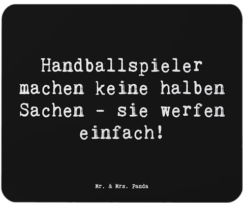 Mr. & Mrs. Panda Mouse Pad Spruch Handball Wurf - Geschenk, Laptop Mousepad, Teamgeist, Teamsport, mousematte, Sport, Sportler, Leidenschaft, Computer, Humor, Sportart, Mauspad