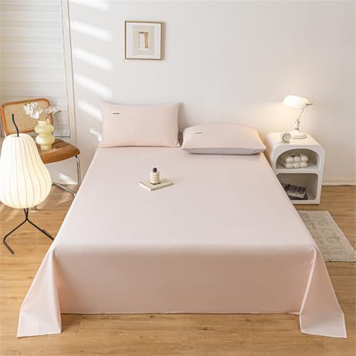 HAIBA Bettlaken ohne Gummizug 230x245cm Rosa in 100% Baumwolle, auch für Abdeckungen/Tischdecken/Fangolaken/Sommerlaken zum zudecken
