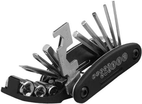 Kit di riparazione bicicletta, kit di manutenzione bicicletta | Strumento di manutenzione portatile 16 in 1,Kit di strumenti di riparazione sottile, portatile ed ergonomico con chiave esagonale per la