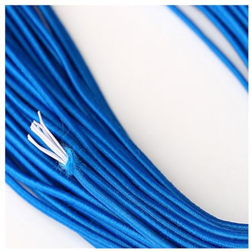 BrightGlow Pulsera elástica para hacer joyas, 2 mm, cuerda de perlas elástica, cuerda de perlas para enhebrar, cuerda de goma para manualidades, ropa, collares, #2 azul, 20 m