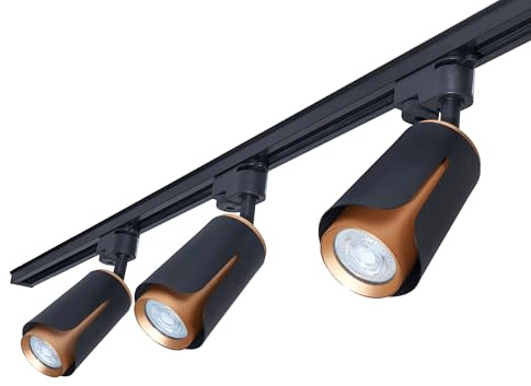Set Steka XD IK252W – soluzione d'illuminazione su binario con 3 lampade LED GU10 + binario da 1,5 m (XD-IK252B)