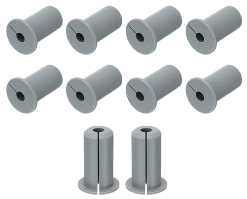 sourcing map 10Pcs Wall Grommets for Cables 3/4 Inch Silicone Cable Wall Bushing Feed Through Cable Routing Kit Accessories Wall Cable Pass Through for Ethernet with 7mm Hole, Gray