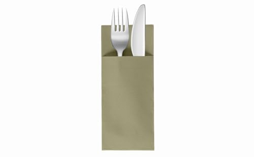 VelaHub Soft Point 50 Besteckservietten, Hochwertige, Einwegserviette, 32x38 cm, Pistazie