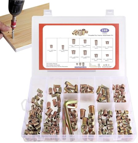 Set di Dadi per Hardware - Kit di Dadi per Mobilio in Legno - Set Di Bulloni, Accessori Ferramenta Per Mobili In Legno Di Pino E Compensato