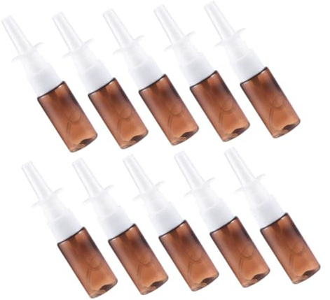 ELAYARD 10 pièces Flacon Pulvérisateur Nasal Lot de Bouteille Plastique Pet Réutilisable Transparente pour Lavage Nez et Huiles Essentielles Pulvérisateur Précis et Portable pour Soin