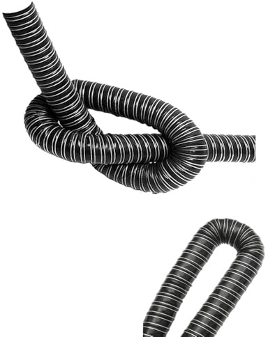 RTVGNSZSJL Manguera De Conducto De Aire De Silicona Negra 25/32/38/43/51/55/60/65/70/76/80/90/102/115mm Manguera De Ventilación De Secador, Tubo Aire Acondicionado(8m/26.2ft,305mm-12in)