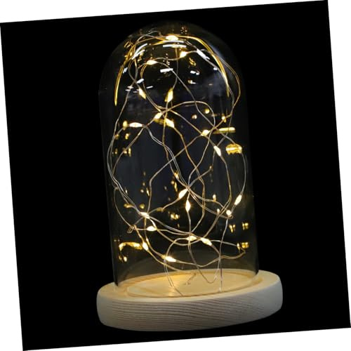DIKACA Adorno Decorativo de Cúpula de Cristal para Escritorio, LED