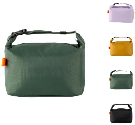 SUOXU Lonchera térmica a prueba de fugas para adultos y niños, bolsa térmica de gran capacidad resistente al agua para el trabajo (verde militar)