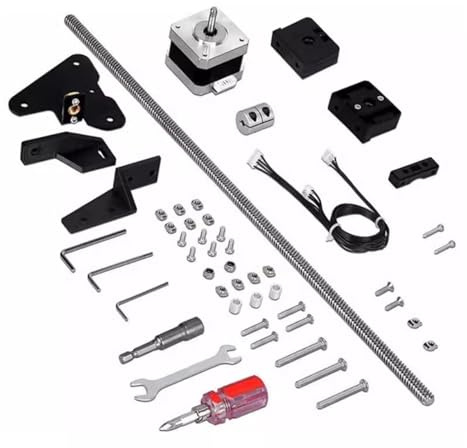 Dual-Z-Achsen-Upgrade-Stangensatz, kompatibel mit Ender 3/3 Pro/kompatibel mit Ender3 V2 3D-Druckern – mit Schrittmotor, 3D-Drucker-Schraubenstangensatz