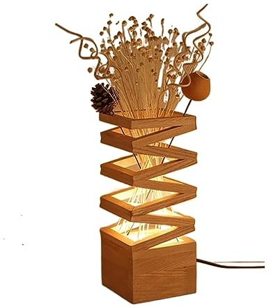 ruyi-1986 Lámparas de Mesa Lámpara de Mesa Decorativa Se Pueden Insertar Flores Versión enchufable la lámpara Cálida y romántica for Dormitorio, mesita Noche, Sala Estar, Estudio