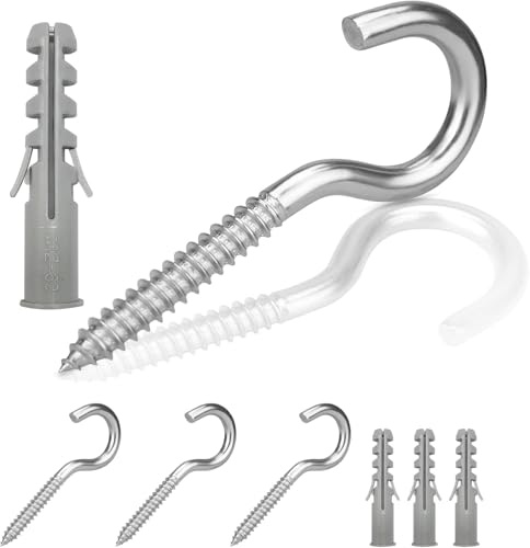 4 Stück Edelstahl Schraubösen Ösenschraube M8-100mm, Ringschraube, Hochfestigkeits-Schrauben Deckenhaken Augenschraube Geeignet für Hängematten Markisen Hängesessel Innen-und Außenbereich (Set-Größe)