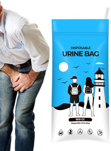 Urinbeutel Für Reisen Auslaufsicherer 900 ml Urinsammler | Tragbare Urinbeutel Für Männer, Senioren, Kinder, Wanderungen, Rucksacktouren, Auto, Roadtrip, Bett