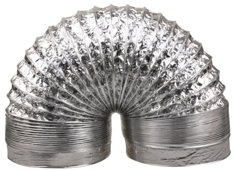 VICASKY 9. 9ft Heavy-Duty Aluminum Foil Duct Hose – 160mm Diameter Vent Tube for HVAC, Bathroom, Kitchen Range Hood, Grow Tent & Greenhouse Exhaust – Silver (Double-Layer, Heat Resistant)