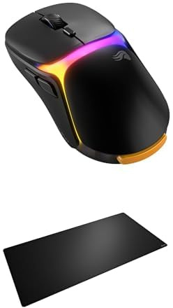 GLORIOUS Gaming Model O 3 Wireless Mouse (Black) & Mouse Pad 2 (3XL, Black) Bundle - 8K Wireless Polling, Massive 3XL Surface