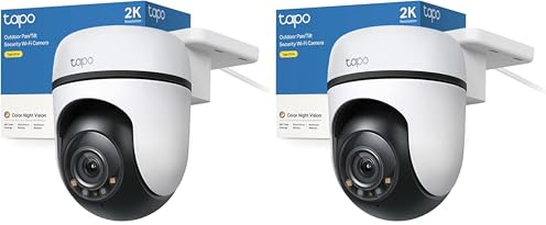 Tapo Telecamera Wi-Fi Esterno Visione Notturna a Colori, 2K 3MP Telecamera WiFi 360° IP65, Videocamera Sorveglianza Esterno, Rilevamenti Smart AI, Tracciamento Intelligente, Alexa, 2.4GHz, C51A