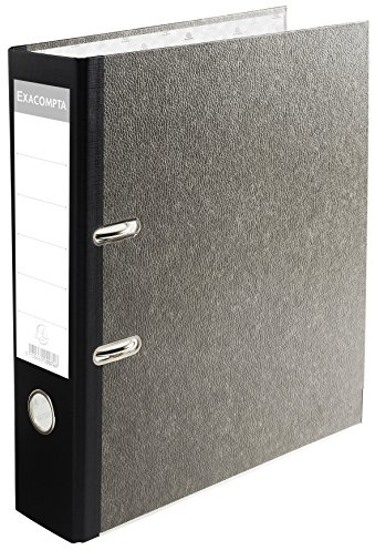Exacompta lever arch file marbled paper grey spine 80 mm A4