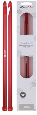 KNITPRO – Trendz Tunesische (30 cm, 12,00 mm) Häkelnadeln – 1 Stück
