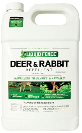 Liquid Fence Deer And Rabbit Repellent Concentrate, Apply Year-Round, 1 Gallon