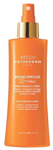 INSTITUT ESTHEDERM Bronz impulse - Brume visage et corps - Assure un bronzage plus rapide, intense et durable - Prévient du photovieillissement - Spray 150 ml